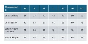 Swan Youth Orchestra hoodie measurements