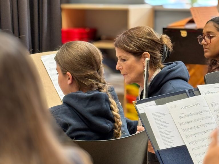 Diane Clark flautist for the swan in an swan youth orchestra workshops